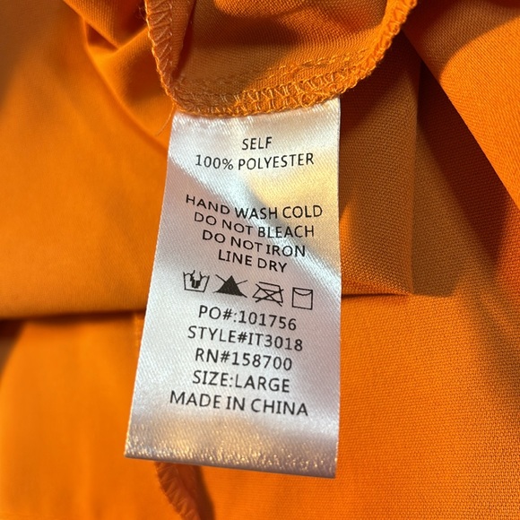 NWT FSL + Apparel Sunny Afternoon Apricot Ruffle Neck Halter Top L - Picture 9 of 9